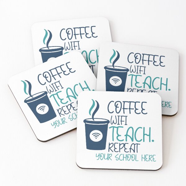 Item preview, Coffee Wifi Teach Repeat - Trendy Coffee Is a Hug In a Mug Quote For Coffee Lovers and Coffee Addicts designed and sold by Prince - Bestseller ★★★★★.