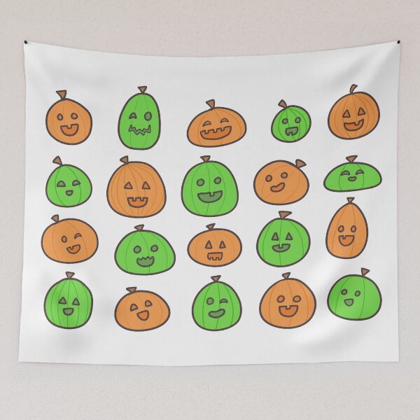 Item preview, Green and Orange Pumpkin Pals designed and sold by tailswithsnails.