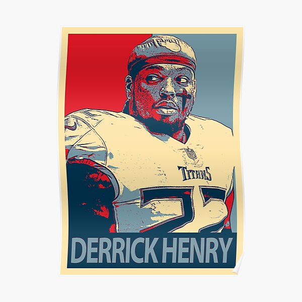 Derrick Henry TENNESSEE TITANS JERSEY NUMBER 22 OIL ART Poster