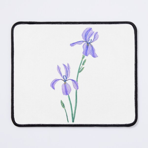 Item preview, hand painted two elegant purple iris watercolor  designed and sold by ColorandColor.