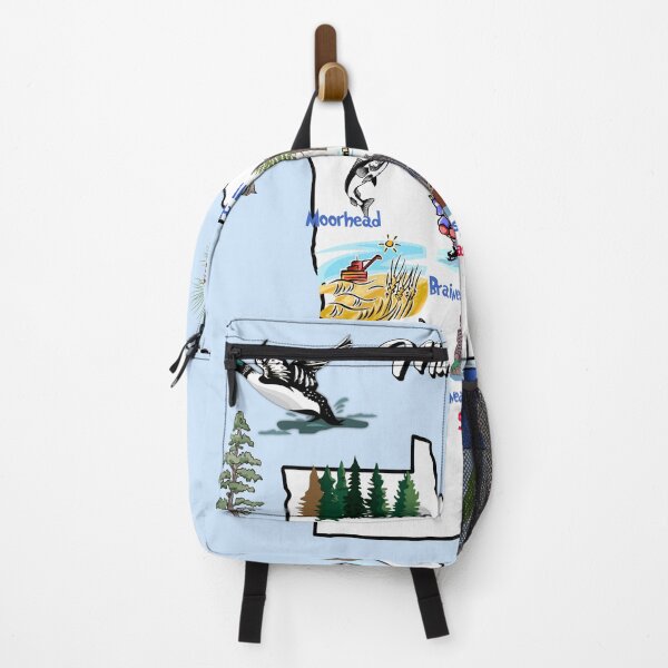 Item preview, illustrated Map of Minnesota state in US with Cities and symbols, landmarks designed and sold by mashmosh.