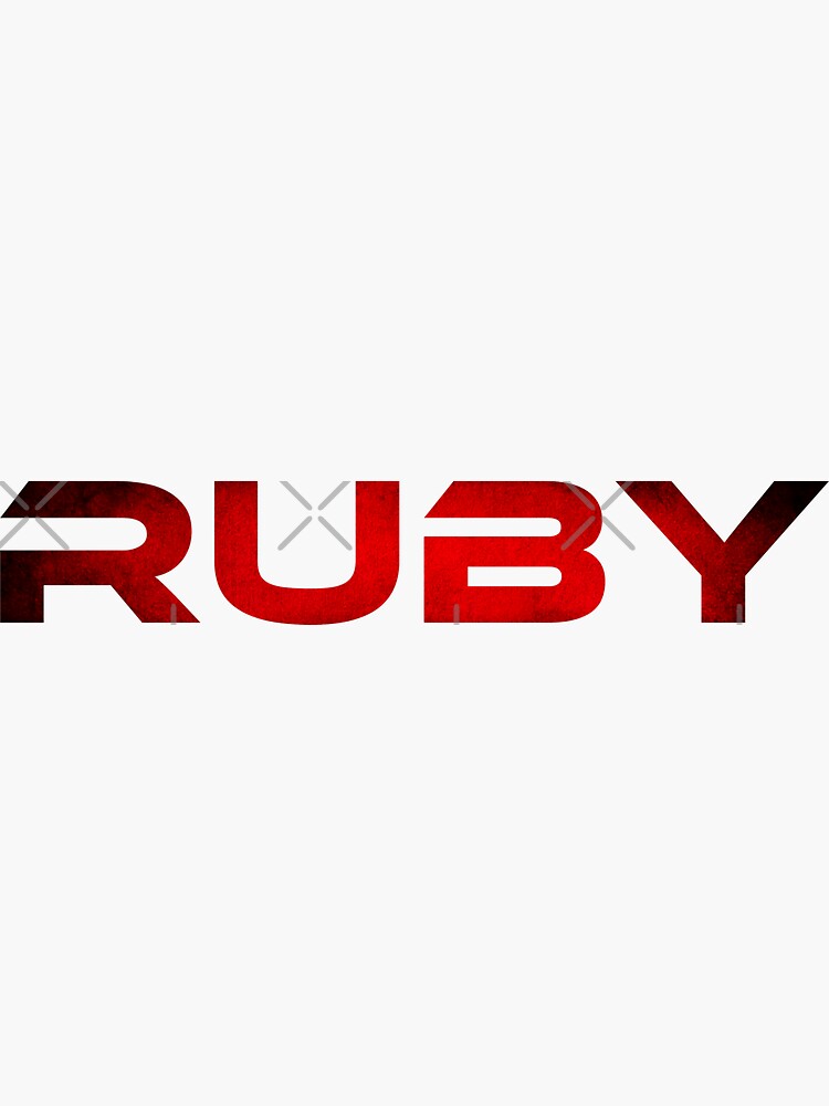 Ruby Sticker for Sale by Carrie Potter