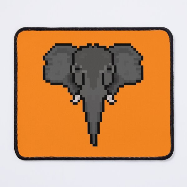 Pixel Art Elephant Design Mouse Pad
