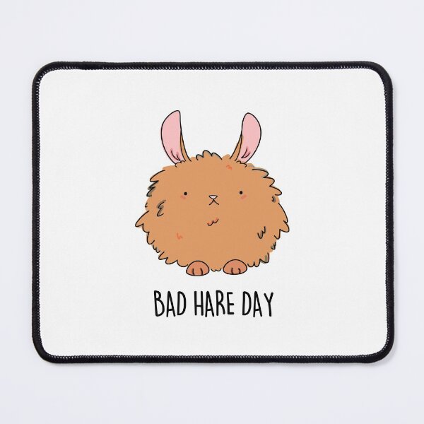 Item preview, Bad Hare Day Funny Rabbit Puns designed and sold by punnybone.