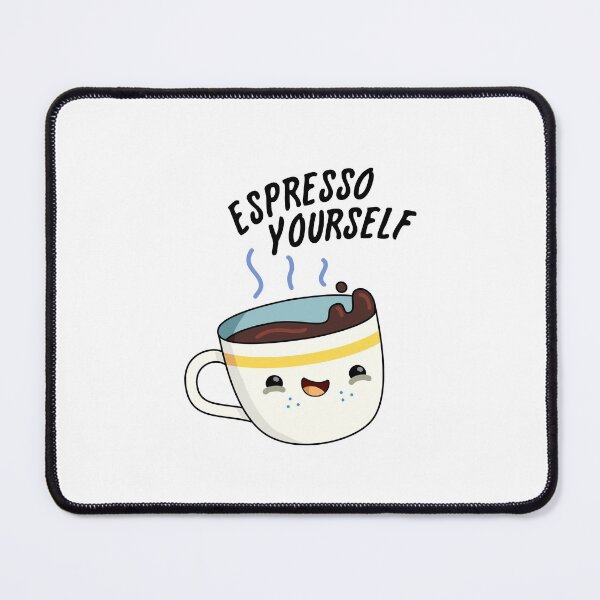 Item preview, Espresso Yourself Funny Coffee Puns designed and sold by punnybone.