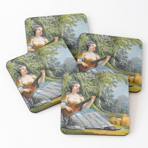 Item preview, Little Shepherd with Laud - Jean-Baptiste Huet designed and sold by brushandframes.