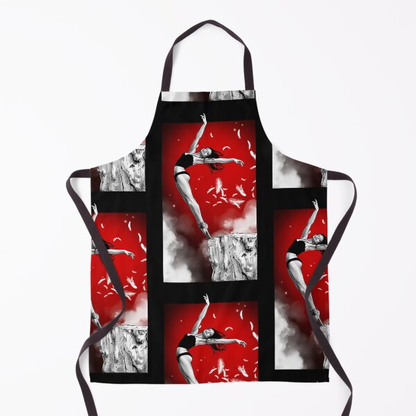 Item preview, Take a leap of faith and grow wings on the way down (red illustration on black) designed and sold by Anicatattoos.