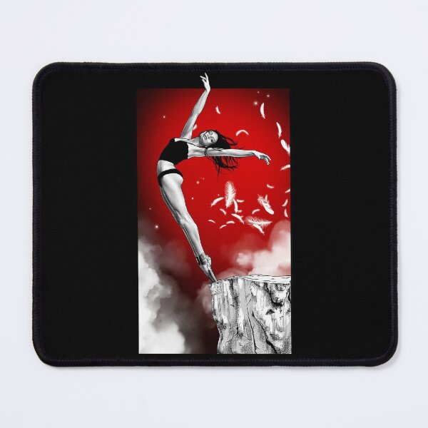 Item preview, Take a leap of faith and grow wings on the way down (red illustration on black) designed and sold by Anicatattoos.