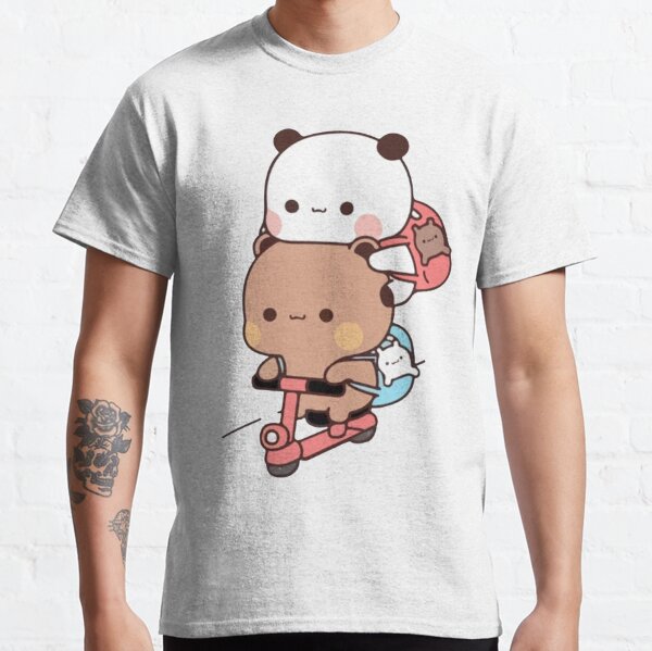 Panda And Brownie Bear Couple Bike riding Classic T-Shirt