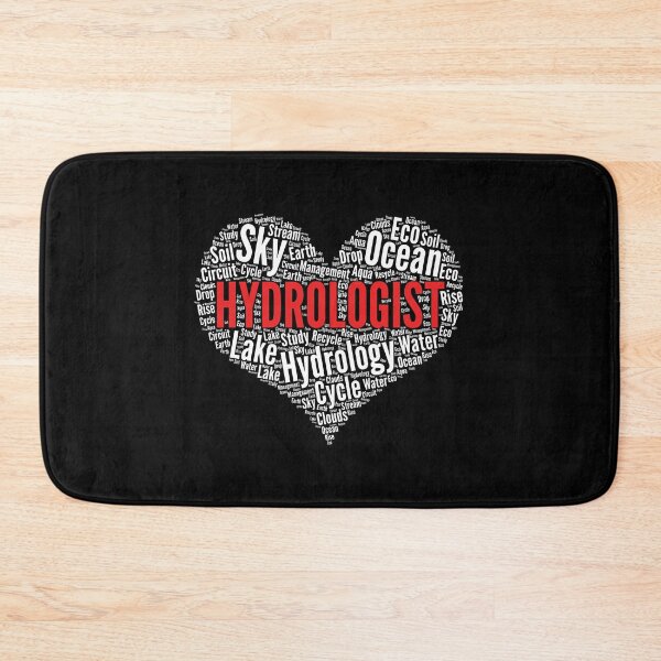 Item preview, Hydrologist Heart Shape Word Cloud hydrology design designed and sold by theodoros20.