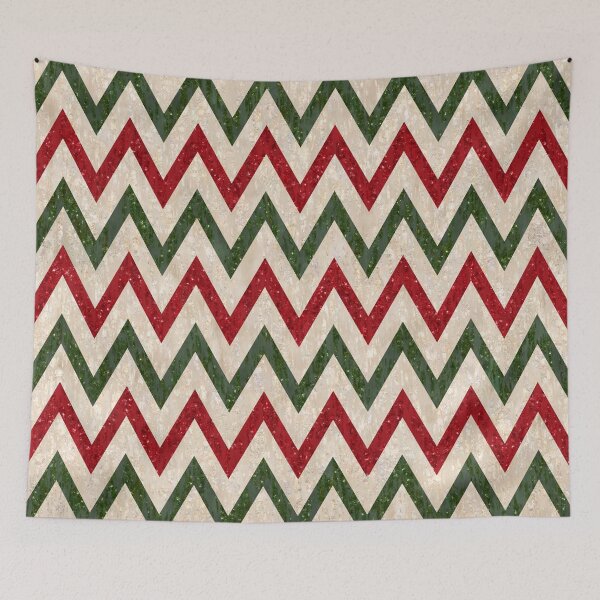 Item preview, Traditional Retro Zig Zag Christmas Pattern with Faux Glitters designed and sold by Octavia Soldani.