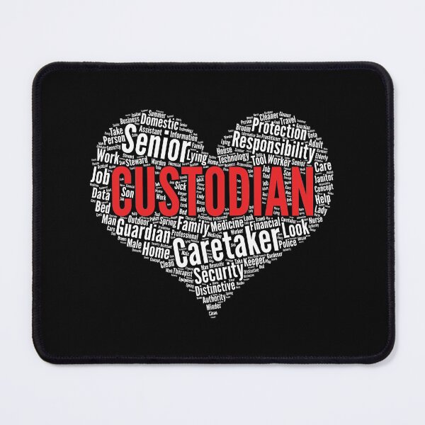 Item preview, Custodian Heart Shape Word Cloud Design graphic designed and sold by theodoros20.