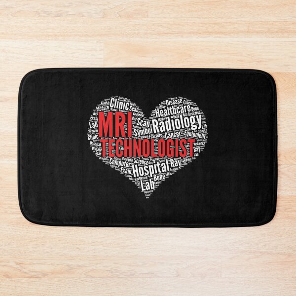 Item preview, MRI technologist Heart Shape Word Cloud Design Radiology print designed and sold by theodoros20.