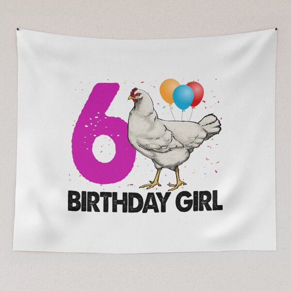 Item preview, Birthday Girl 6 Chicken designed and sold by Bendthetrend.