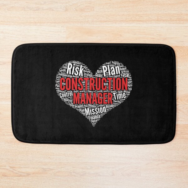 Item preview, Construction Manager Heart Shape Word Cloud Design print designed and sold by theodoros20.