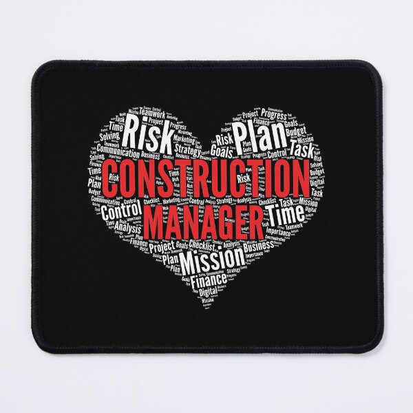 Item preview, Construction Manager Heart Shape Word Cloud Design print designed and sold by theodoros20.