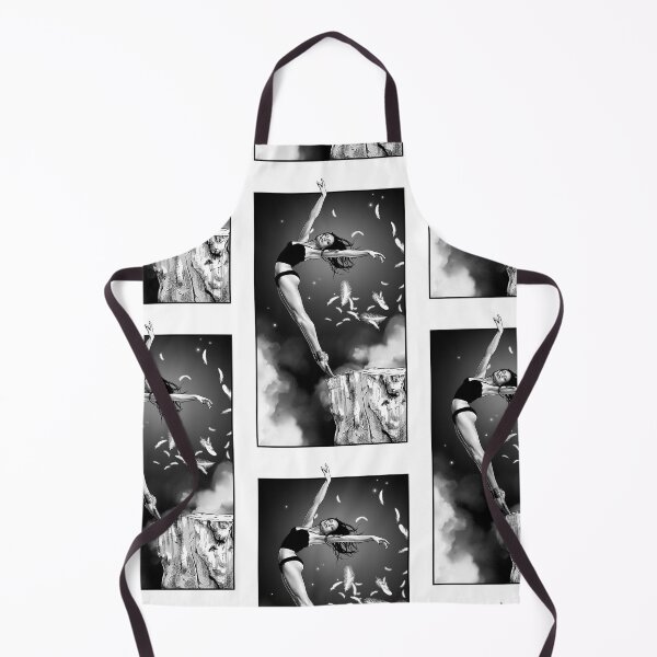 Item preview, Take a leap of faith and grow wings on the way down (monochromatic illustration on white) designed and sold by Anicatattoos.