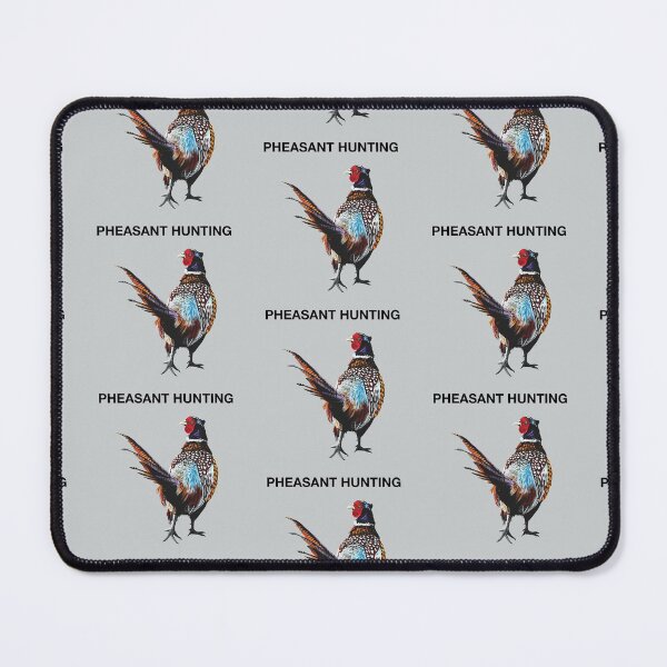 Item preview, Pheasant hunting on grey background - pheasants - game bird- Pheasant hunter art - hunting and shooting designed and sold by IslesArt.