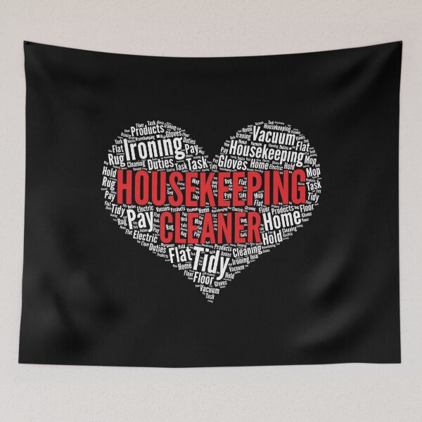 Item preview, Housekeeping Cleaner Heart Shape Word Cloud Design product designed and sold by theodoros20.