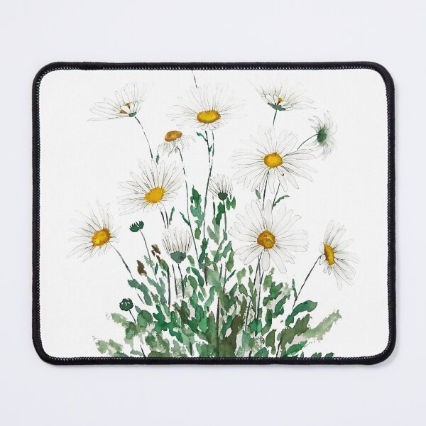 Item preview, hand painted white Margaret daisy watercolor  designed and sold by ColorandColor.