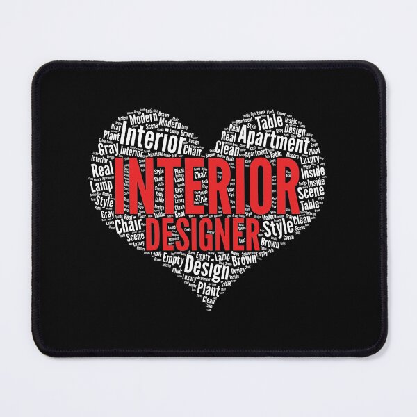 Item preview, Interior Designer Heart Shape Word Cloud Design product designed and sold by theodoros20.