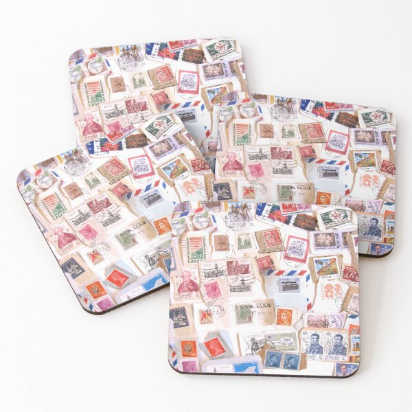 Item preview, Postage Stamps On Paper designed and sold by collageDP.