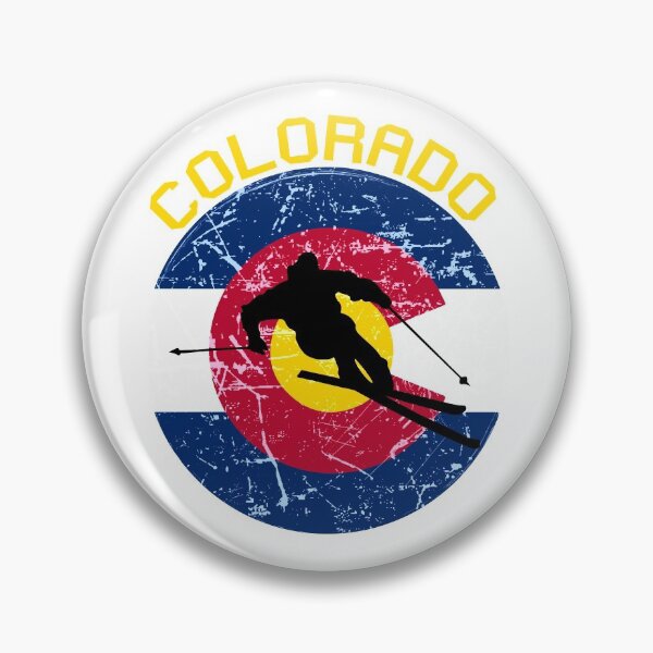 Item preview, Colorado Flag Skiing Ski Vacation Snow Skier Gift  designed and sold by The Junto Shop.