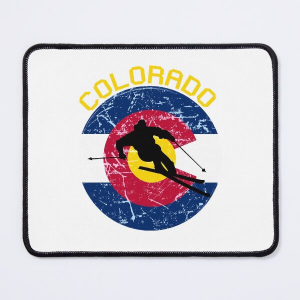 Item preview, Colorado Flag Skiing Ski Vacation Snow Skier Gift  designed and sold by The Junto Shop.