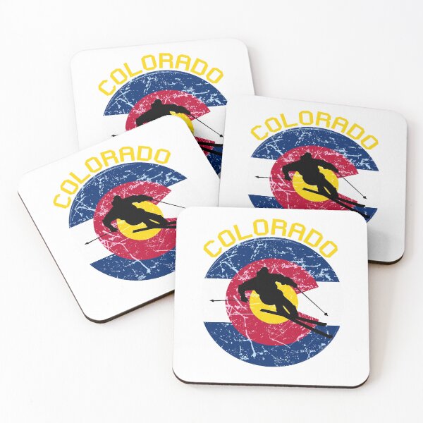 Item preview, Colorado Flag Skiing Ski Vacation Snow Skier Gift  designed and sold by The Junto Shop.