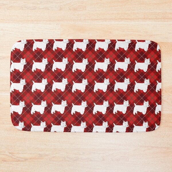 Item preview, Westie on tartan background designed and sold by Lucych27.