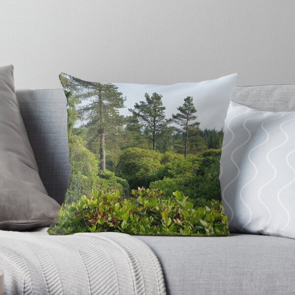 Cragside Labyrinth Trees Throw Pillow