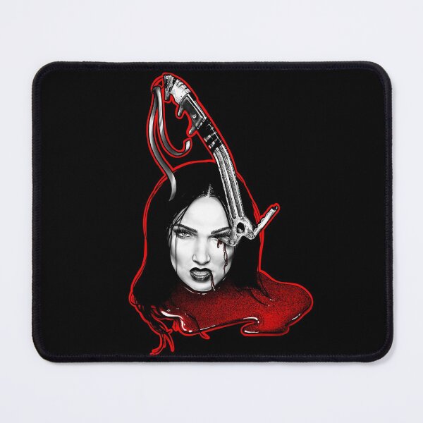 Item preview, Ice pick- a portrait (black  and red illustration) designed and sold by Anicatattoos.