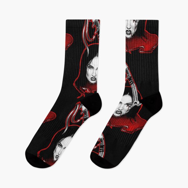 Item preview, Ice pick- a portrait (black  and red illustration) designed and sold by Anicatattoos.