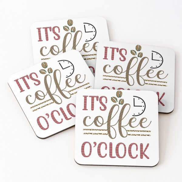 Item preview, It's Coffee O'Clock - Trendy Coffee Is a Hug In a Mug Quote For Coffee Lovers and Coffee Addicts designed and sold by Prince - Bestseller ★★★★★.