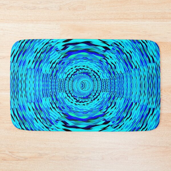 Item preview, Abstract Black & Blue Rippled Fractal Circles designed and sold by SXW Designs.