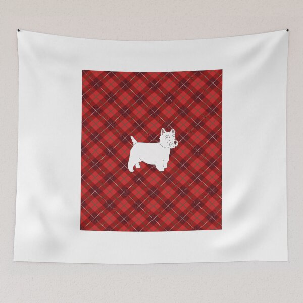 Item preview, Westie on tartan  designed and sold by Lucych27.