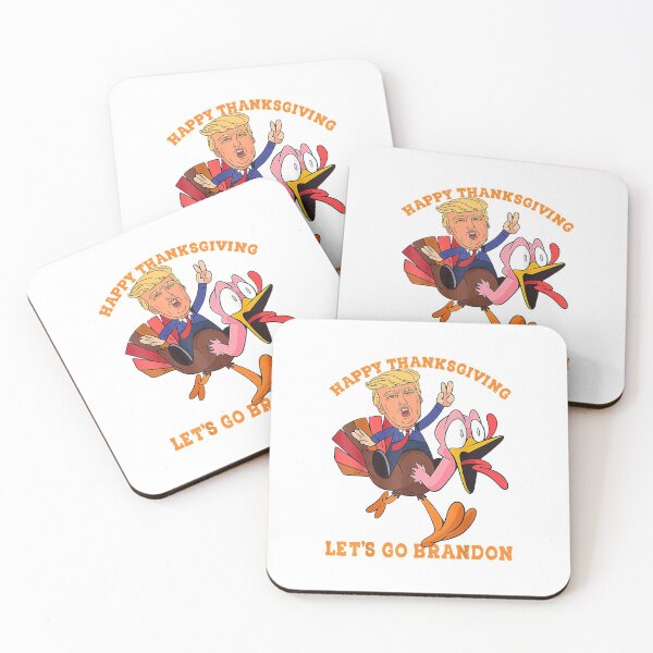 Item preview, Funny Trump and Turkey Happy Thanksgiving,Brandon Let's Go designed and sold by MikkiVEvans.