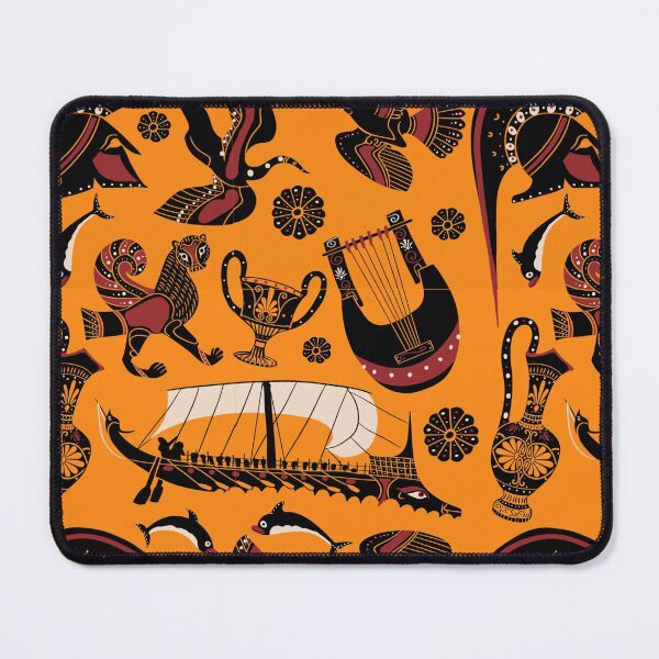 Item preview, Ancient Greek Black Figure Pottery Pattern designed and sold by AlexanderPetela.