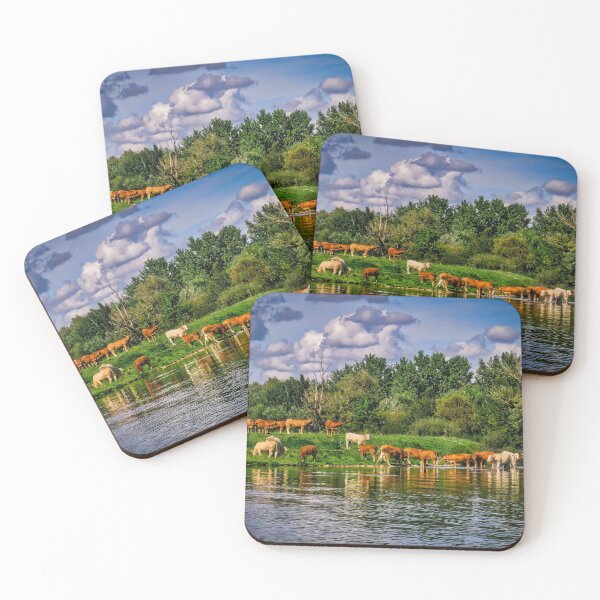 Item preview, A Herd of French Cows by the Canal designed and sold by Ann Biddlecombe.