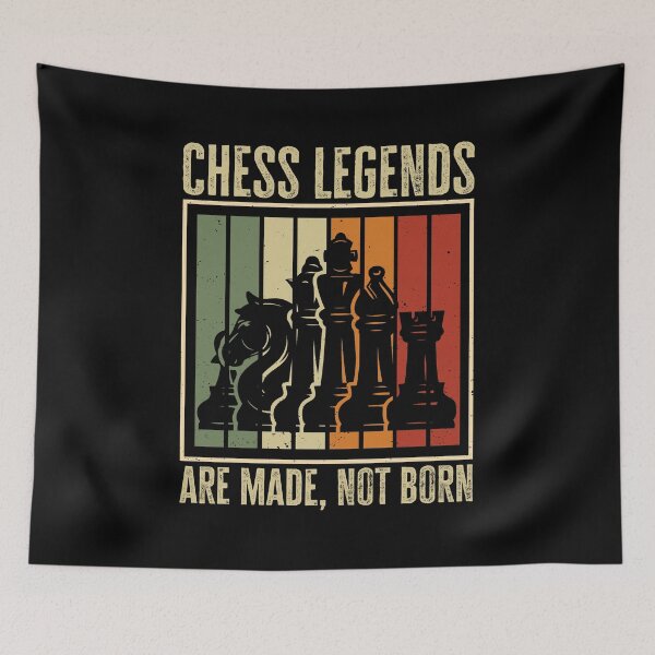 Item preview, Chess legends are made, not born. Retro Vintage Chess Player, Gift for Chess Lovers designed and sold by AS-Shirts.