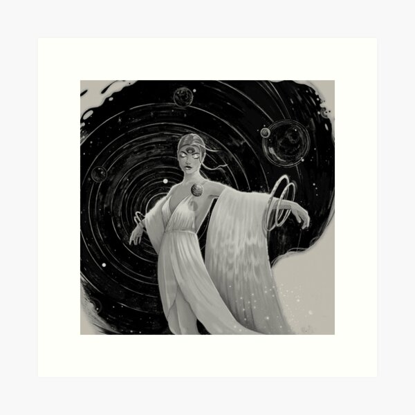 Astrea In Grey Art Print