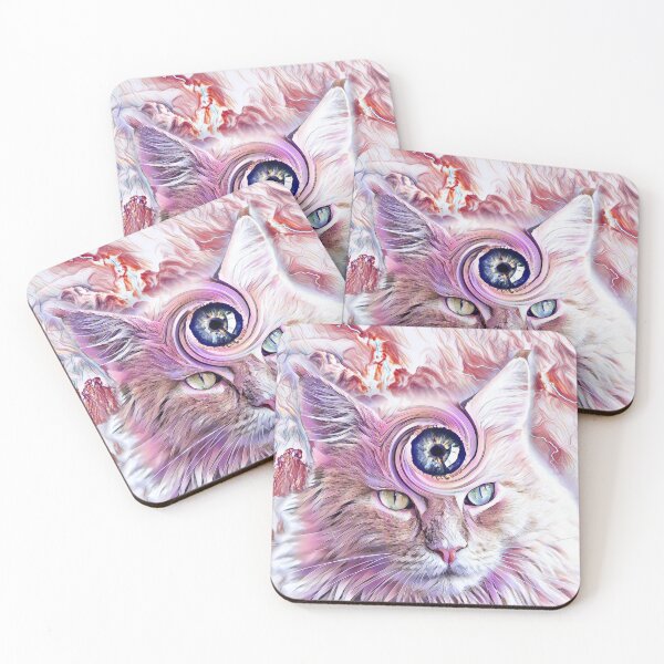 Item preview, Cat with three eyes designed and sold by Jambonfromage.