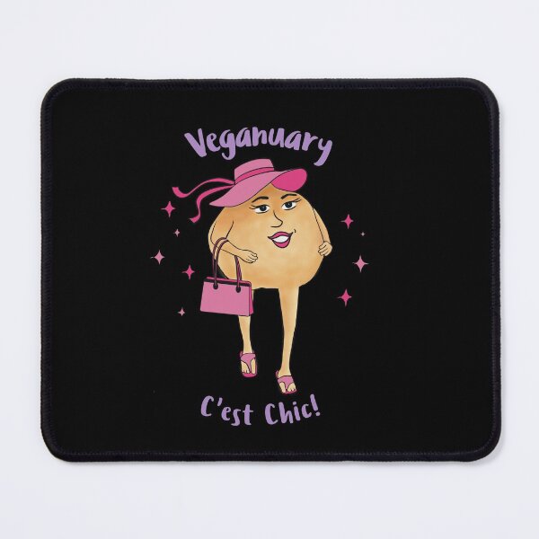 Item preview, Veganuary C'est Chic! - funny cartoon chickpea character designed and sold by Crystal Raymond.