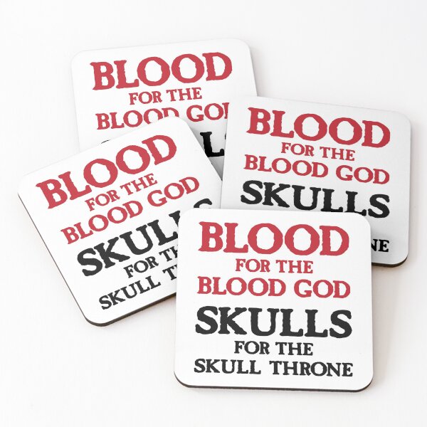 Item preview, Blood for the Blood God, Skulls for the Skull Throne A (dark) designed and sold by conform.