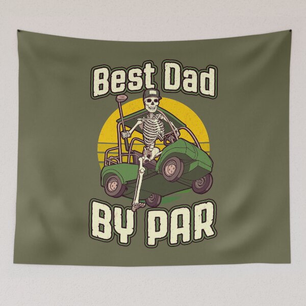 Item preview, Best Dad By Par Funny Golf Cart Vintage Skeleton Golfer designed and sold by GrandeDuc.