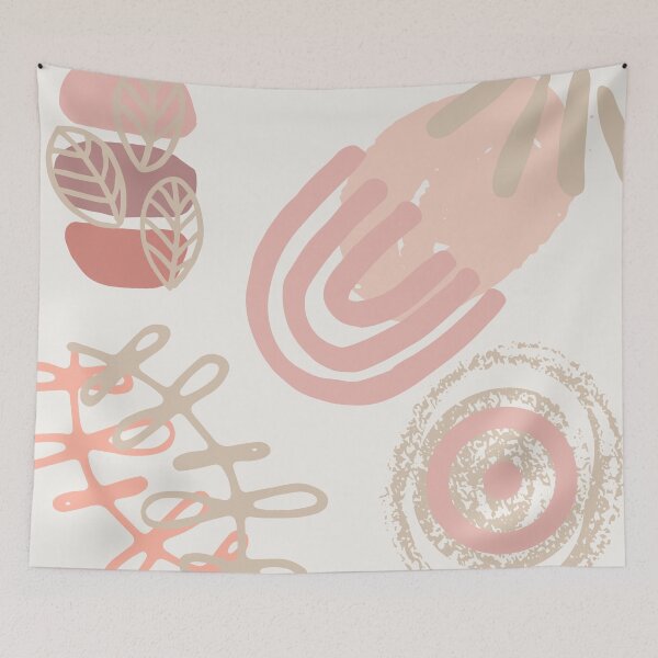 Item preview, Pastel Abstract Calm Pattern  of Circles, splashes and leaves Giving Cool vibes designed and sold by By Roqia.