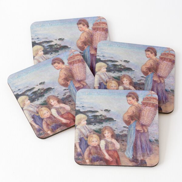 Item preview, Impressionism Painting Mussel-Fishers at Berneval (Pêcheuses de moules à Berneval, côte normand) (1879) by Pierre-Auguste Renoir designed and sold by Designedbysm.