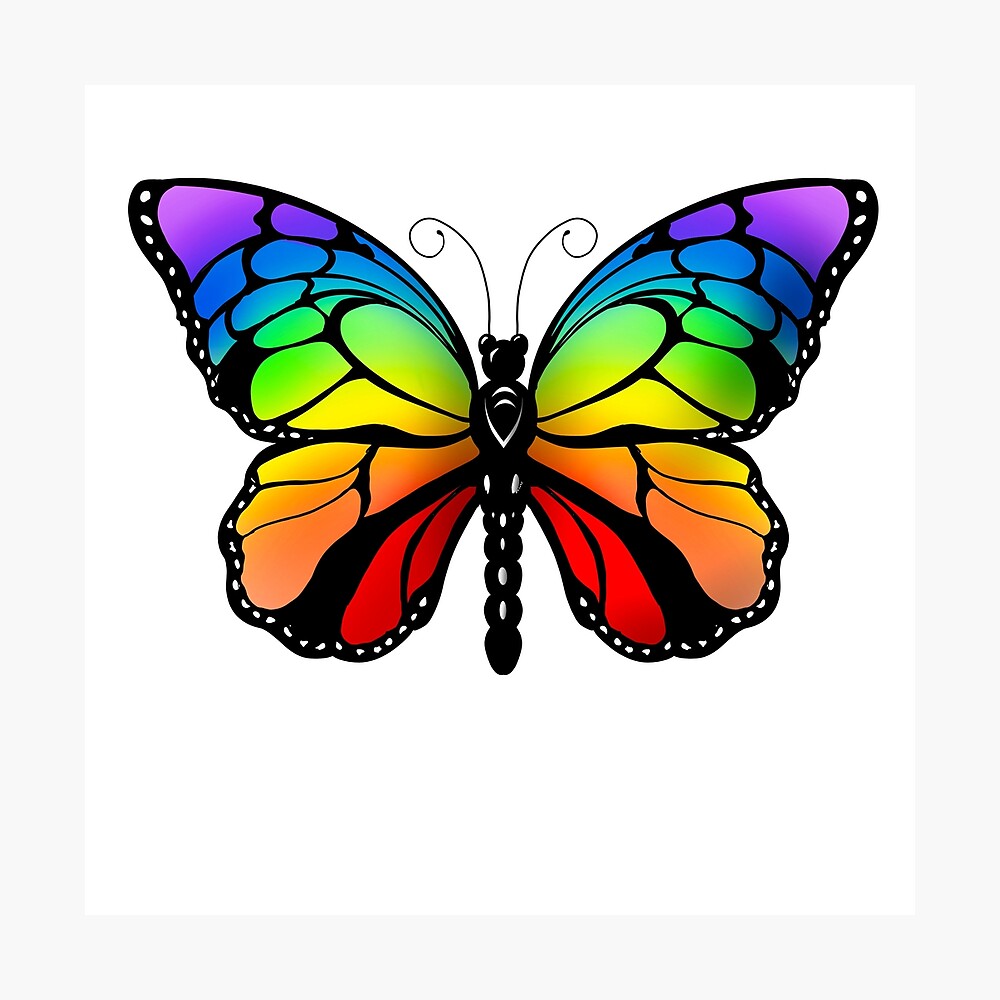 Rainbow Butterfly LV Poster