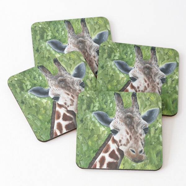 Item preview, Giraffe oil painting designed and sold by ArtbyTreva.