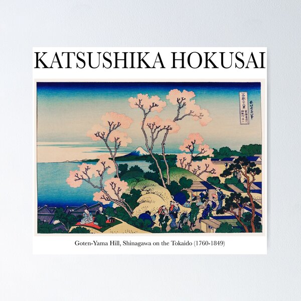 Item preview, Traditional Japanese Landscape of Sakura Blossom with Mount Fuji and Village people  designed and sold by FrostMintStudio.